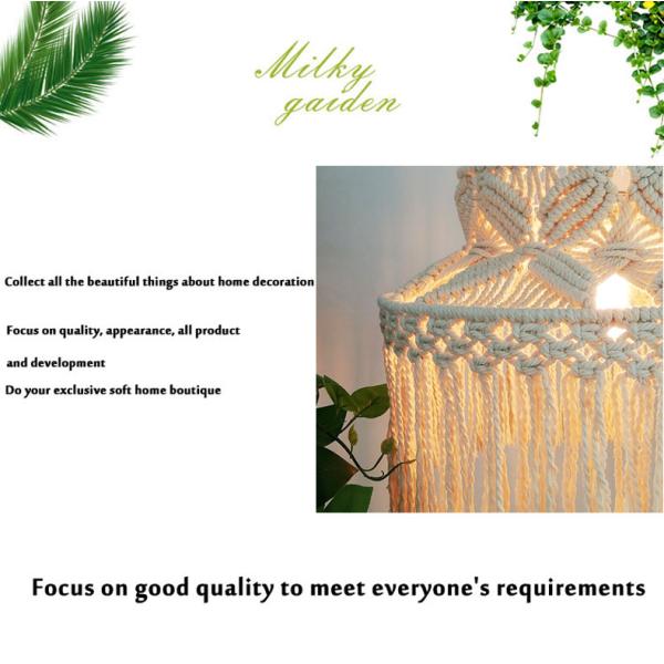 Nordic Bohemian chandelier creative living room LED lamp kitchen bedroom cotton lamp(WH-VP-227)