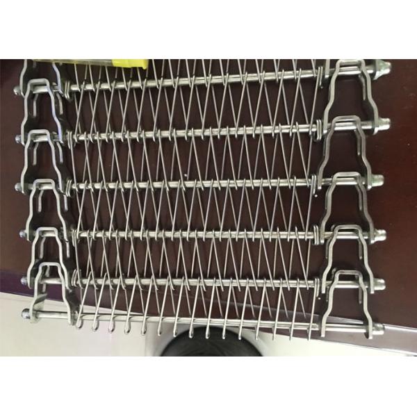 Food Grade Spiral Mesh Conveyor Chain , SS Conveyor Belt For Vegetable Blanching