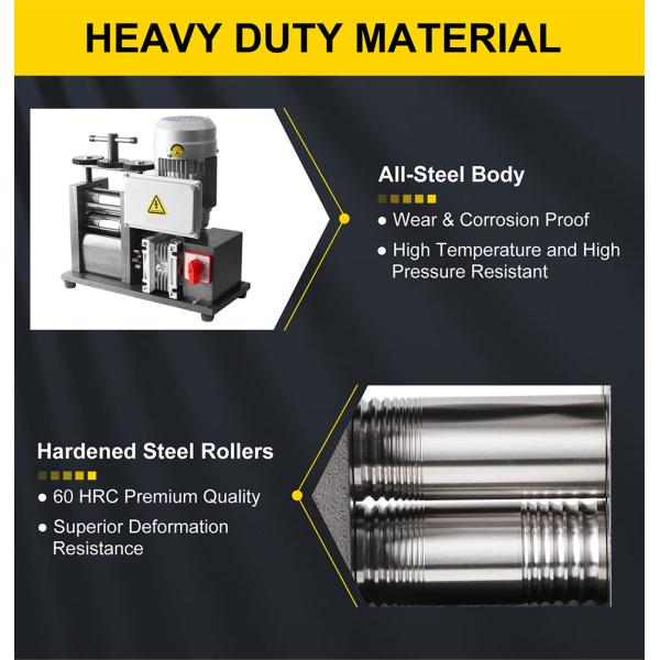 750W Mini Electric Rolling Mill Machine Easy Using Knob Control