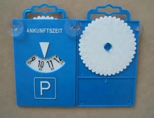 China Blue Car Parking Disc with Cupules 172*106mm Plastic Parking Disk on sale