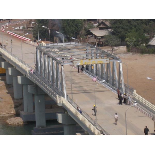 Cable Stayed Modular Steel Pedestrian Bridge Heavy Loading For Delta