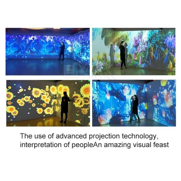 225W Amusement Game Machines Immersive Sea Of Flowers Dual Channel Interactive Projection Room