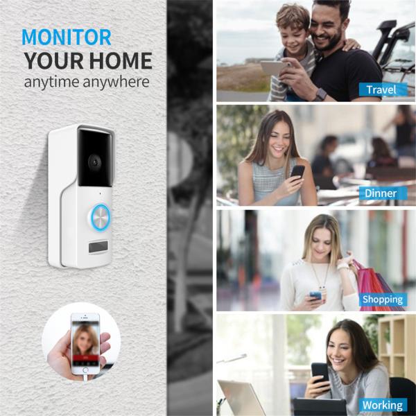 Newest IP65 Battery Powered WiFi Video Doorbell Camera(WF005)