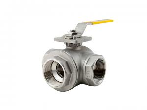 China high temperature resistance through manual switch.2PC stainless steel thread 304 ball valve vale on sale