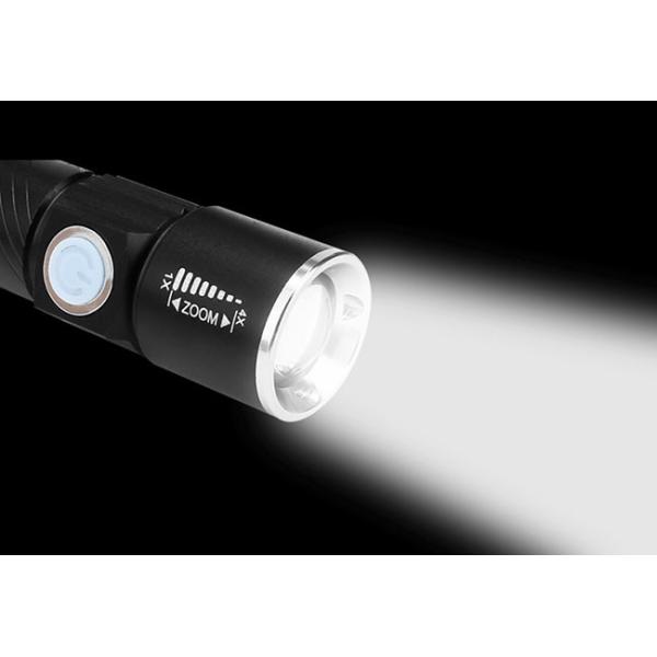 Zoomable Rechargeable LED Flashlight Magnetic Pocket Flashlight Usb Charge Torch