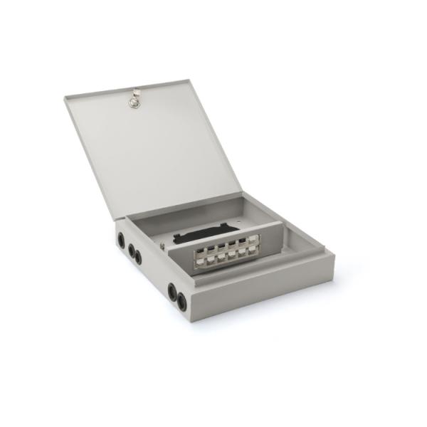 12F Wall Mount Fiber Enclosure Metallic ODF Fiber Optic Patch Box 12 Core