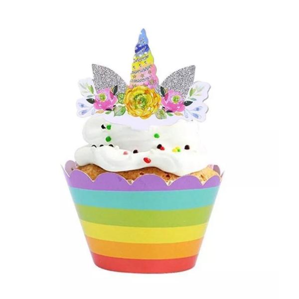 Unicorn Shape Paper Cupcake Wrappers , Mini Size Fancy Cupcake Wrappers