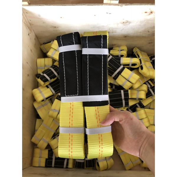 Custom 4 Inch Flatbed Trailer Winch Strap With Flat Hook Tie Down Strap