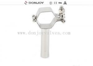 China Stainless Steel Sanitary Fittings , Pipe Hanger , Blue Lined pipe clip c/w weld stub on sale