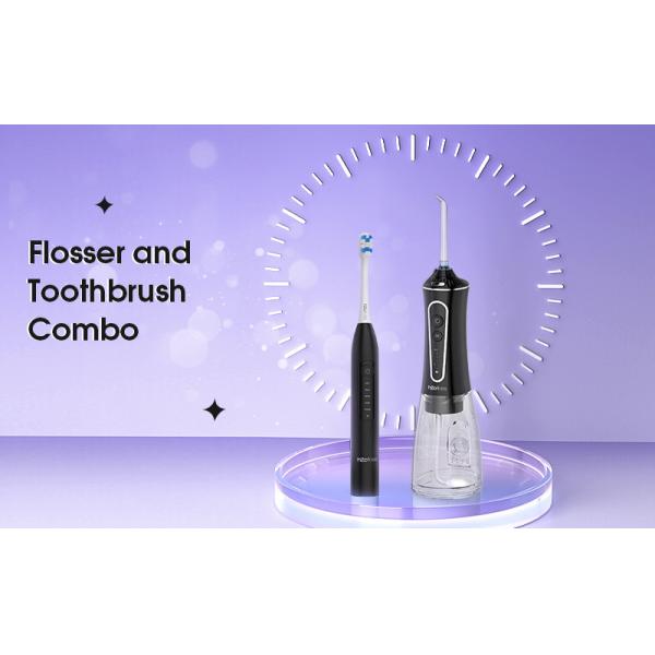 Travel Set Sonic Toothbrush 2 in 1 Water Flosser Teeth Oral Irrigator Electric Flossing and Brushing Combine in One