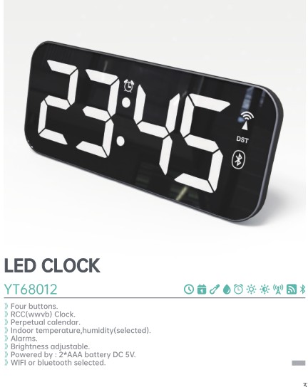 OEM Square Battery Operated Digital Clock Home Decorative Digital Table Clock