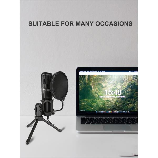 USB Microphone for laptop and Computers for Recording Streaming Twitch Voice overs