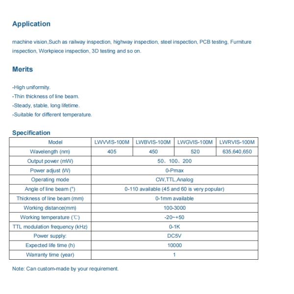 Precision 405nm 50mW 100mW 200mW UV Laser Diode Module for Biological Applications