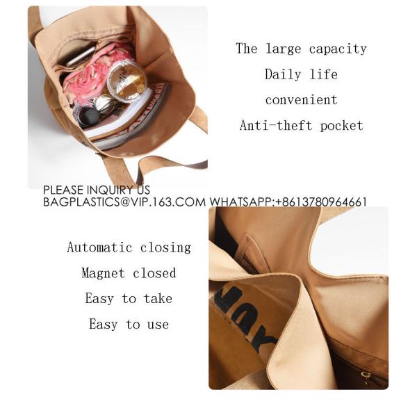 Reusable Tote Bag Waterproof Dupont Tyvek Paper Bag With Lining Custom logo printed tyvek tote shoulder shopping bag