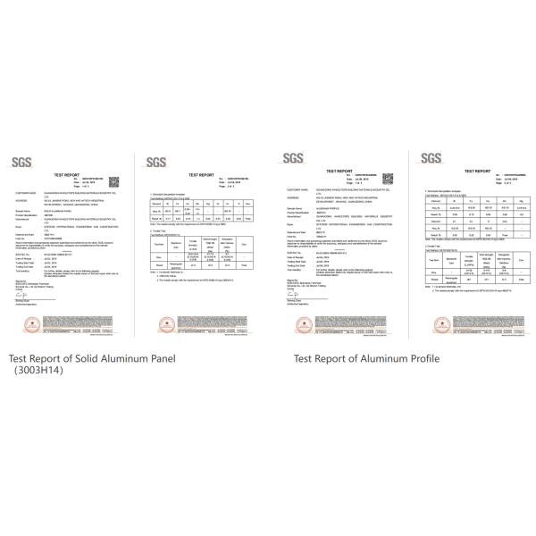 PVDF Coated 1220mm Width 3003 solid Aluminum Cladding Panel Fire Resistance