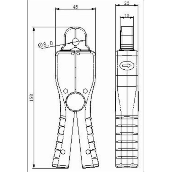 Q8A-1 AC Current Clamp Probe , 0.2 Clip On Current Transformer