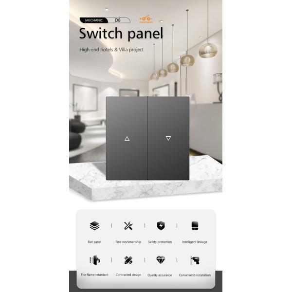Smart Curtain Control Switch Plastic Material 250V AC 10A