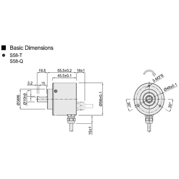58mm Optical Rotary Encoders