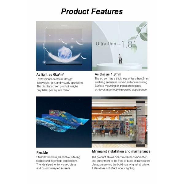 Customized Flexible LED Film P3.9 P7.8 1920HZ P10 Full Color Flexible Led Curtain Screen