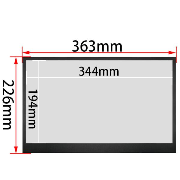 15.6-Inch Industrial-Grade Metal Touchscreen Display Full HD 1920x1080 IPS Panel with 10-Point Capacitive Touch