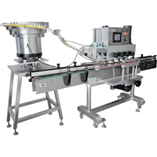 Full automatic capping machine with cap feeder