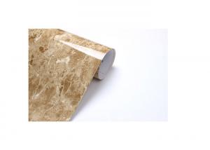 Quality Beige Marble High Gloss PVC Lamination Film For Plastic Window Sills for sale