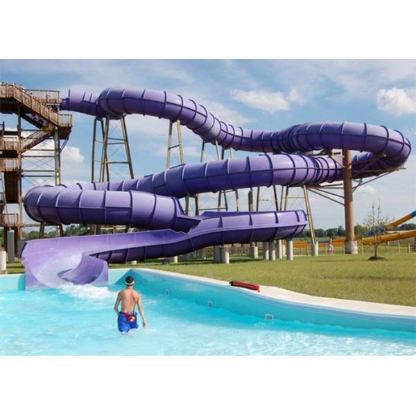 Eco - Friendly Custom Water Slides Funny Amusement Tube Slide 12m Heigth