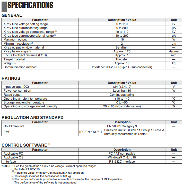 Sealed Microfocus XRay Generator 2μm Resolution for PCB Testing