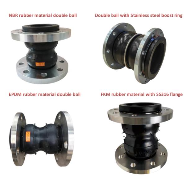 Asme Corrosion Resistant Design Double Sphere Rubber Expansion Joint Dn32 Pressure Ring Plumbing Material