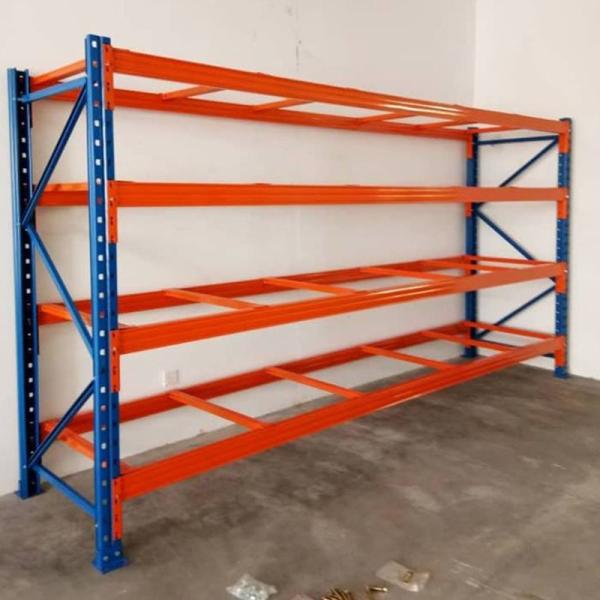 SGS Stackable Metal Racks Four Tires Long Span Shelving System