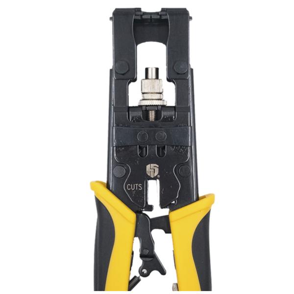 BNC Crimping Pliers Electrical Compression Extrusion Type Black Steel Cable Crimping Tool