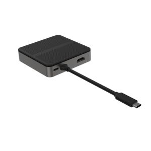 Square 6 In 1 Dual HD 4K Type C Docks With RJ45 PD 100W SD TF 3xUSB 3.0 Docking