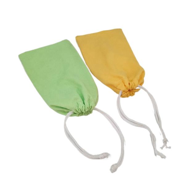 18*9cm Soft Microfiber Eyeglass Pouch Sunglasses Drawstring Bag Customization