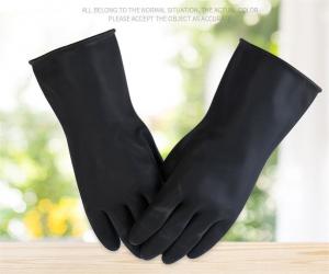 Quality Acid And Alkali Resistant Industrial Gloves Black Rubber Gloves Thickened Chemical Stain And Corrosion Protection Glove for sale