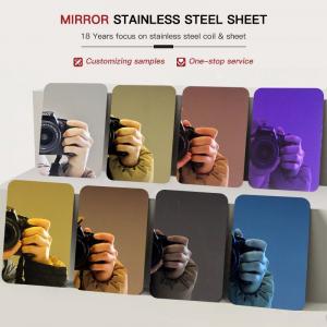 Quality ASTM Mirror Stainless Steel Sheet 201 304 316 Pvd Black Blue Gold for sale