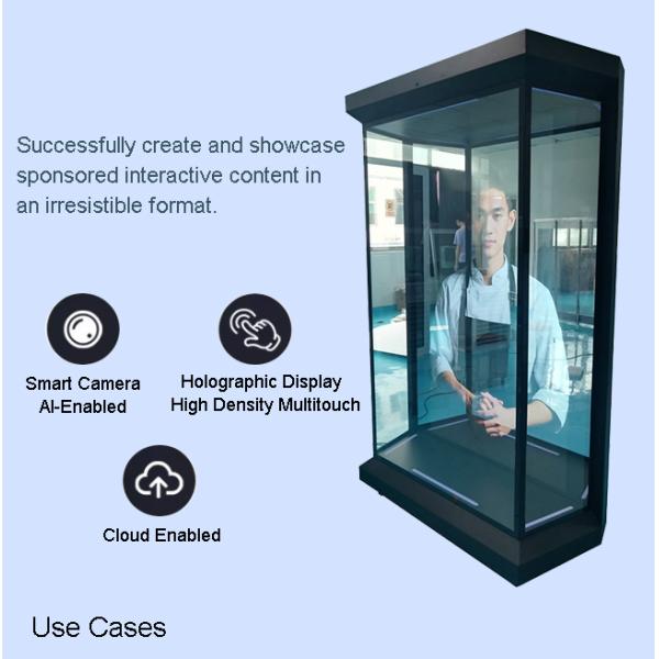 Holobox Hologram Box Screen 75 Inch With High Contrast LCD Transparent Display