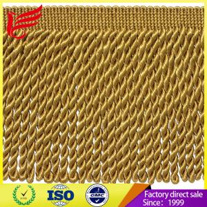 Quality Factory Direct Hot Sales New Style Gold Color Polyester Bullion chainette fringe For Sofa for sale