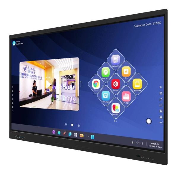 EDLA CE Factory Infrared Interactive Whiteboard LAN OPS Android All In One Touch Panel 86 98 Inch