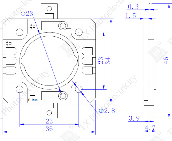 Daylight 5600K High Power Led Chip , 60W Integrated White LED Emitters