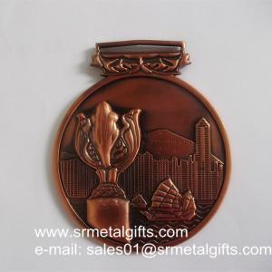 China 3D Hong Kong Tournament metal medals and medallions, 3D embossed vintage medals, on sale