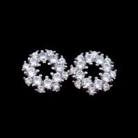 China Star Shape Silver Cubic Zirconia Earrings Pure 925 Silver Custom Color for sale