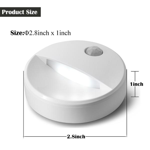 800mAH 2.8*1inch USB Rechargeable Motion Sensor Light Round Shape