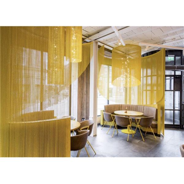 SGS Room Divider Aluminium Chain Fly Screen Custom Decorative With Pattern