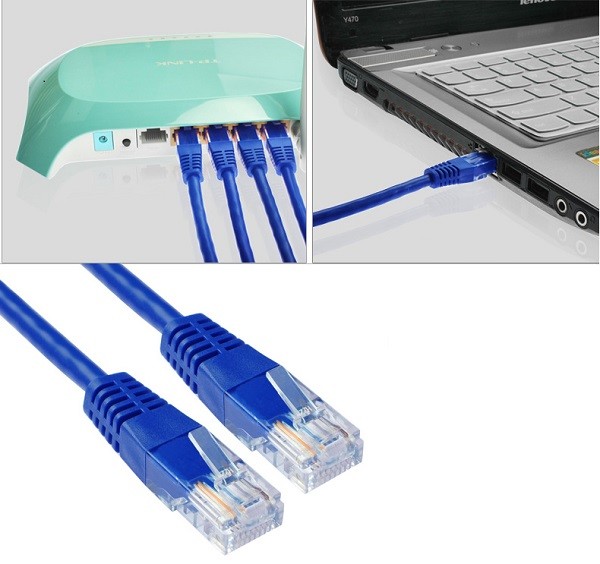Blue Shielded Cat5e Patch Cable , 568B Cat5e Shielded Twisted Pair Cable