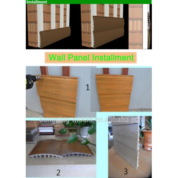 Curved Wood Plastic Composite WPC Cladding for 180mm*26mm Exterior 3D Plastic Wall