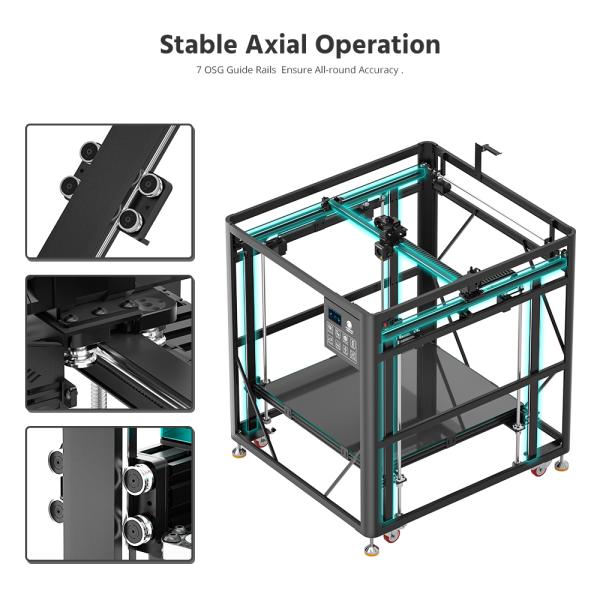 Antinsky Tronxy VEHO 800-2E 2-IN-1 FDM Large Format 3D Printer 800*800*800mm Huge Build Size Direct Drive Dual-axis Guide