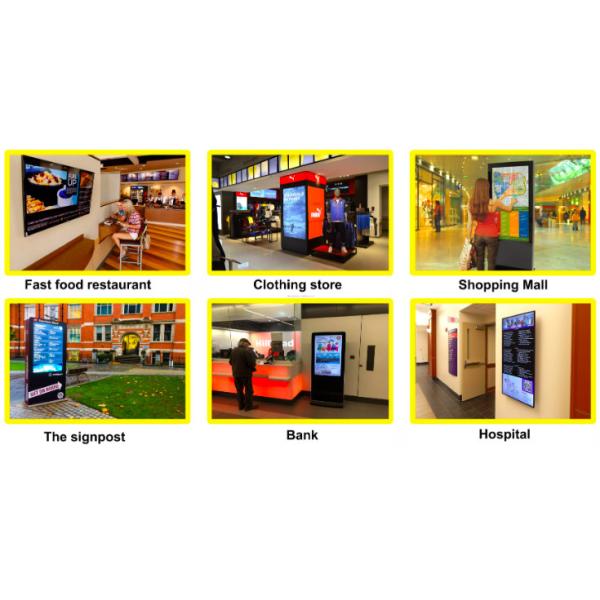 Vertical Interactive Digital Advertising Kiosk Display All In One 65 Inch