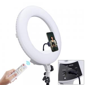 Quality 3200K-5500K Bi Color Cordless Ring Light Battery Operated 48W Makeup Circle Light Factory Price for sale