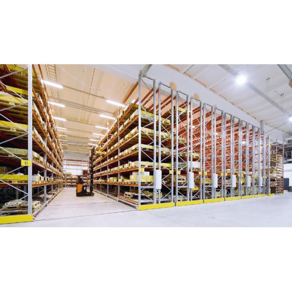 Electric Mobile Pallet Racking Rail-Guided Electric Mobile Rack Warehouse Storage Rack