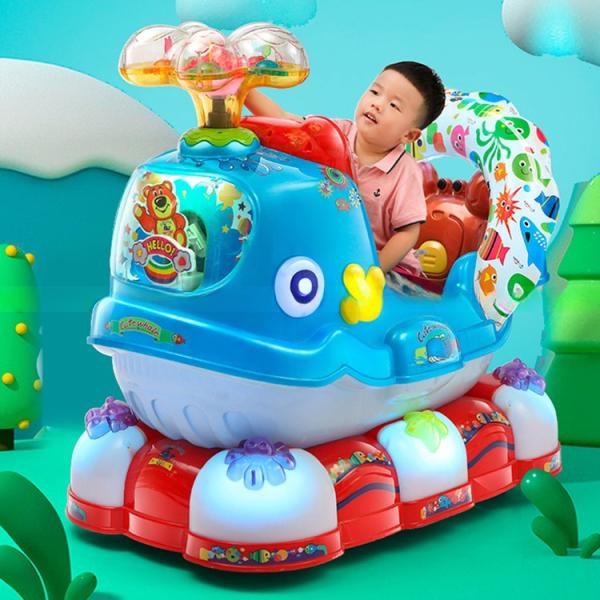 Dreamland game machine factory Kiddie Rides Coin Operated Baby QQ Whale kiddie ride with music